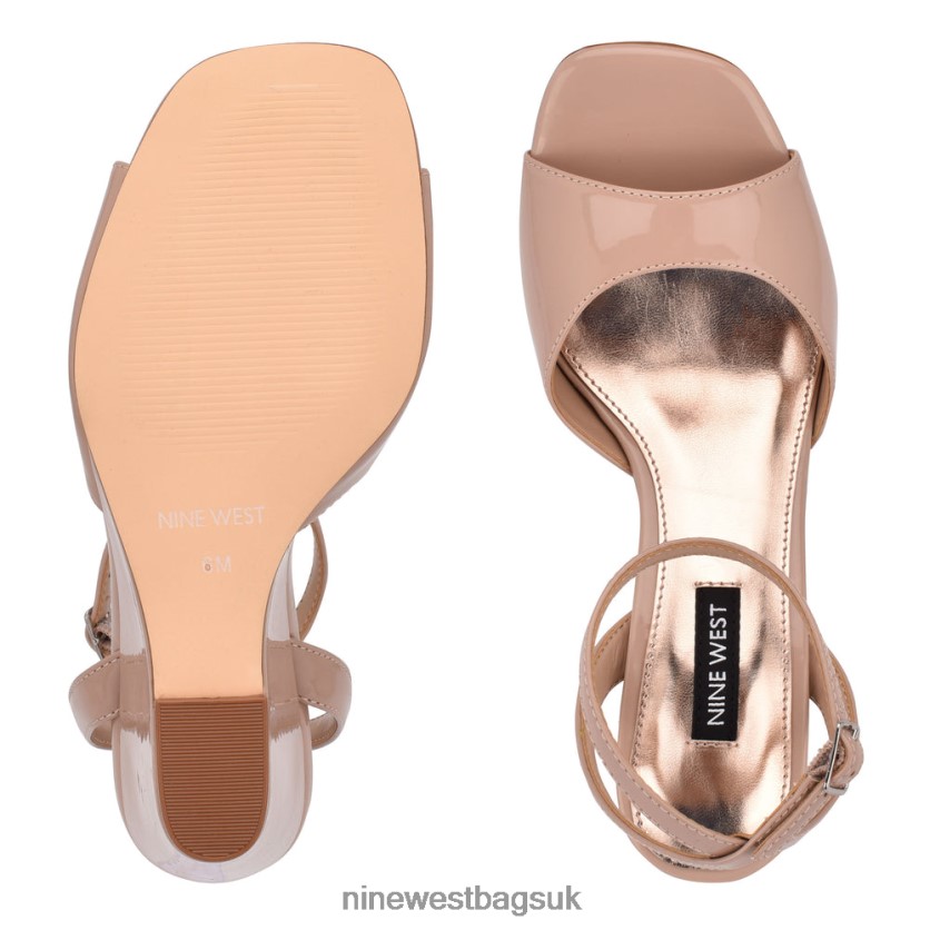 Nine West Nevr Ankle Strap Wedge Sandals RFX40B790 - Nine West Sandals UK Barely Nude