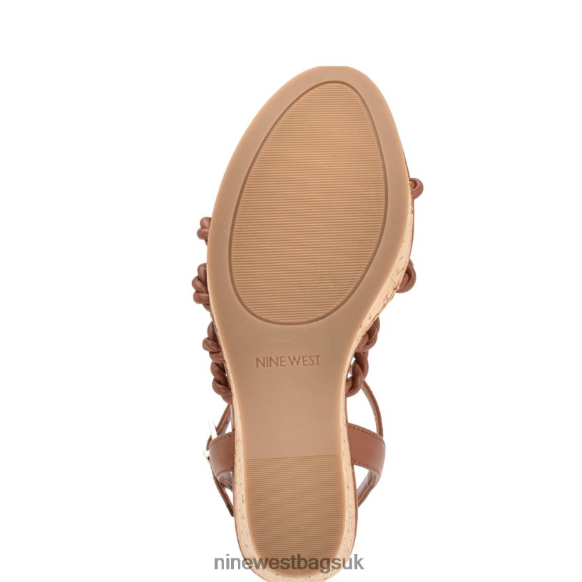 Nine West Renest Ankle Strap Wedge Sandals RFX40B761 - Nine West UK Brown