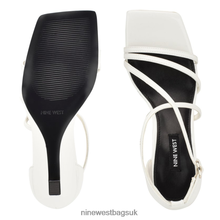 Nine West Rolga Wedge Sandals RFX40B769 - Nine West UK White Patent