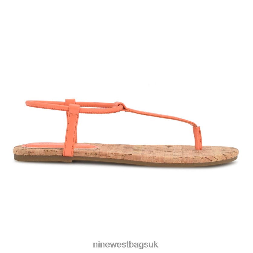 Nine West Bassie Flat Sandals RFX40B25 - Nine West UK Perfect Orange