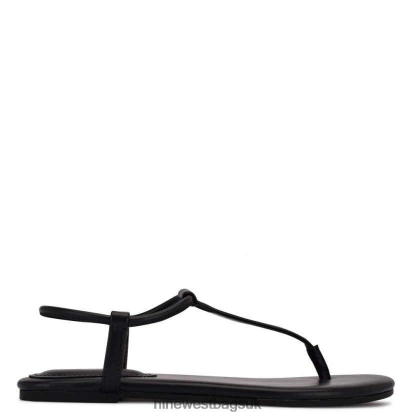 Nine West Bassie Flat Sandals RFX40B94 - Nine West Sandals UK Black
