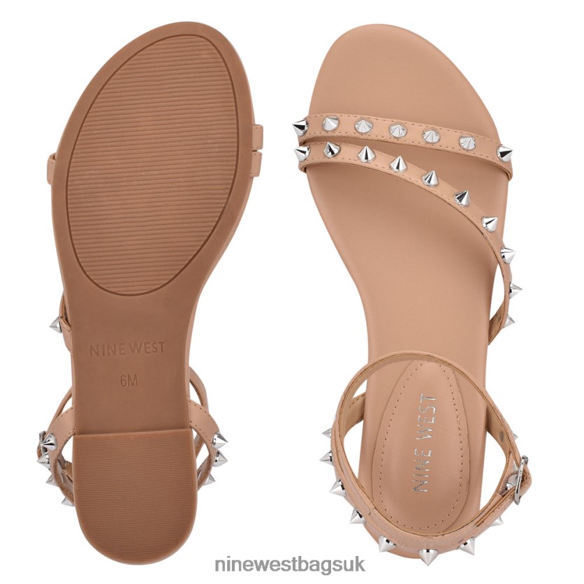 Nine West Bernie Studded Flat Sandals RFX40B127 - Nine West UK Sale Warm Blush