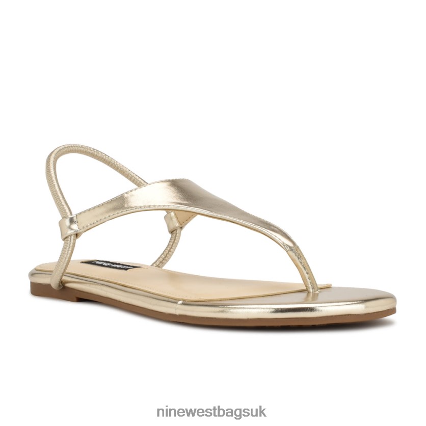 Nine West Braydin Stretch Flat Sandals RFX40B41 - Nine West UK Platinum Gold