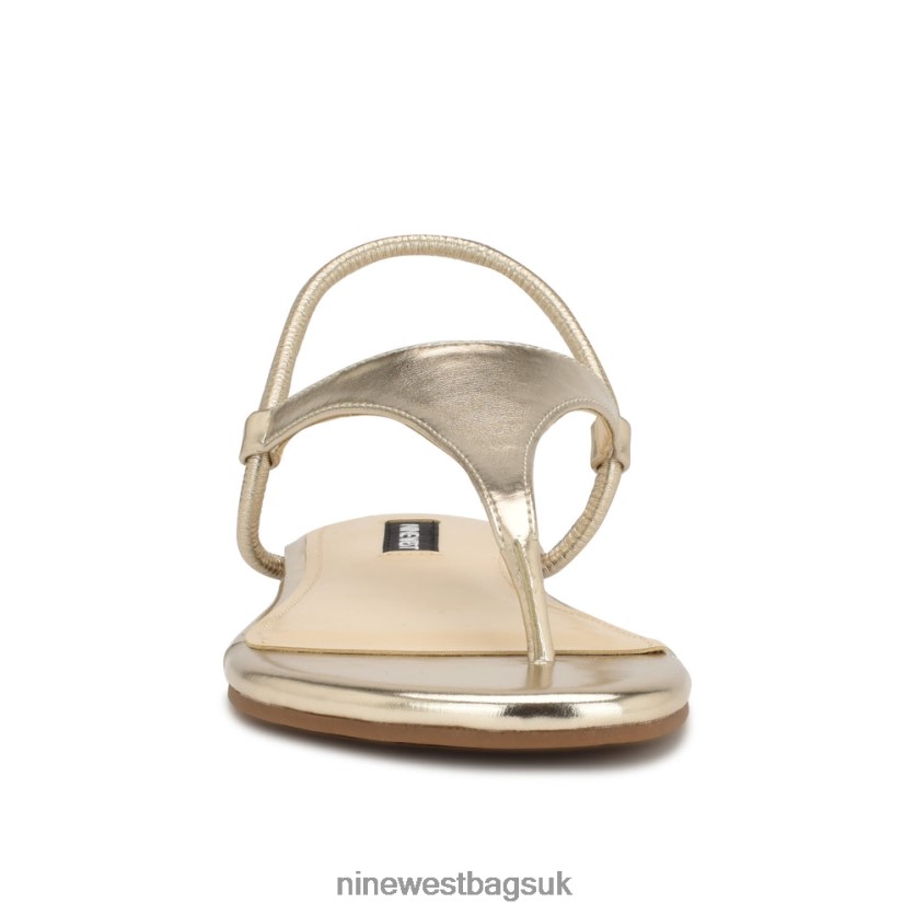 Nine West Braydin Stretch Flat Sandals RFX40B41 - Nine West UK Platinum Gold