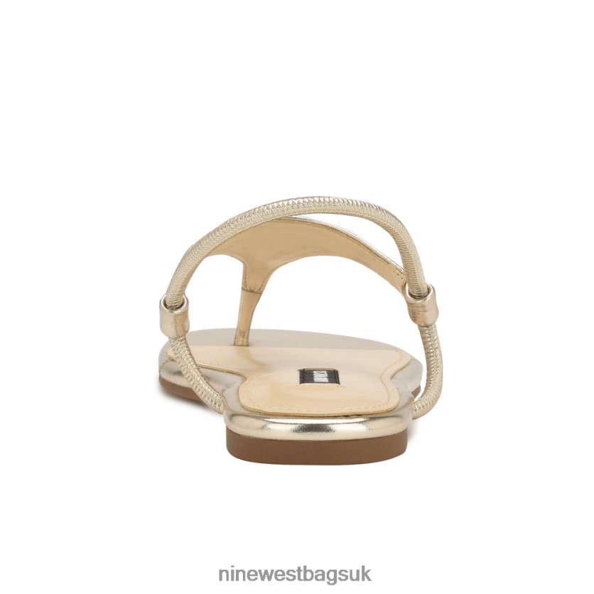 Nine West Braydin Stretch Flat Sandals RFX40B41 - Nine West UK Platinum Gold