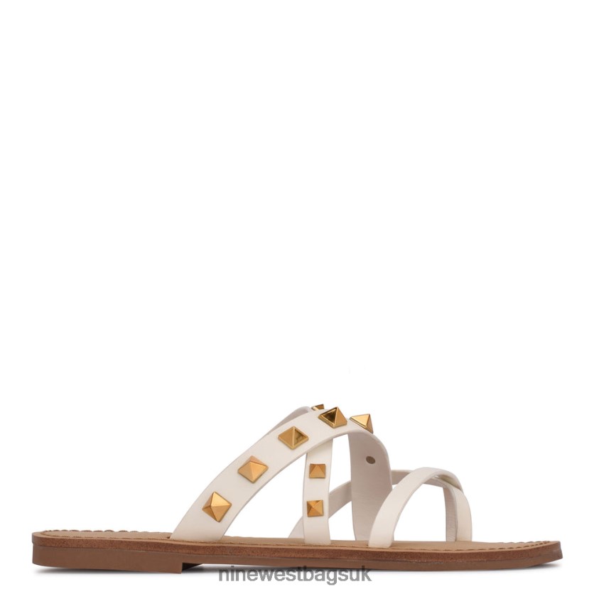 Nine West Cerri Flat Slide Sandals RFX40B100 - Nine West Bags UK White