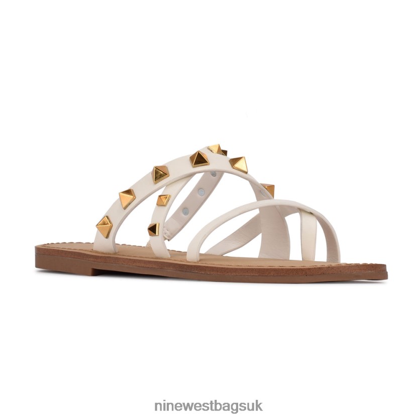 Nine West Cerri Flat Slide Sandals RFX40B100 - Nine West Bags UK White