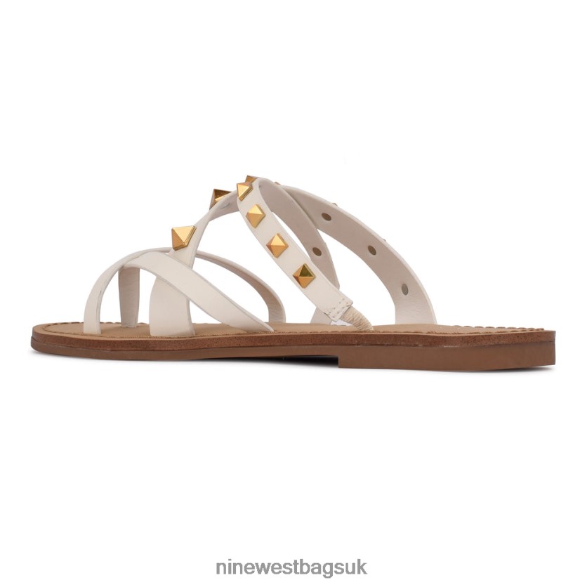 Nine West Cerri Flat Slide Sandals RFX40B100 - Nine West Bags UK White