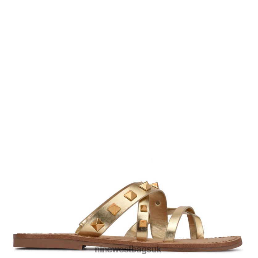 Nine West Cerri Flat Slide Sandals RFX40B101 - Nine West UK Platino