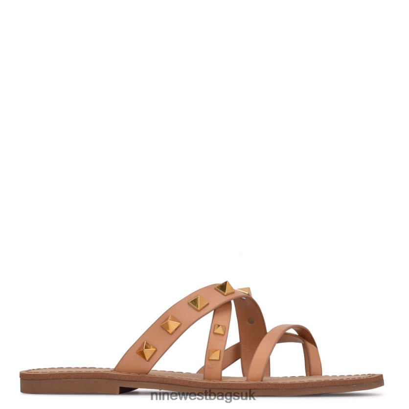 Nine West Cerri Flat Slide Sandals RFX40B102 - Nine West Sandals UK Natural