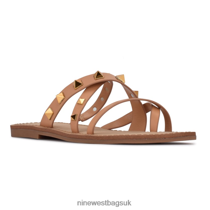 Nine West Cerri Flat Slide Sandals RFX40B102 - Nine West Sandals UK Natural