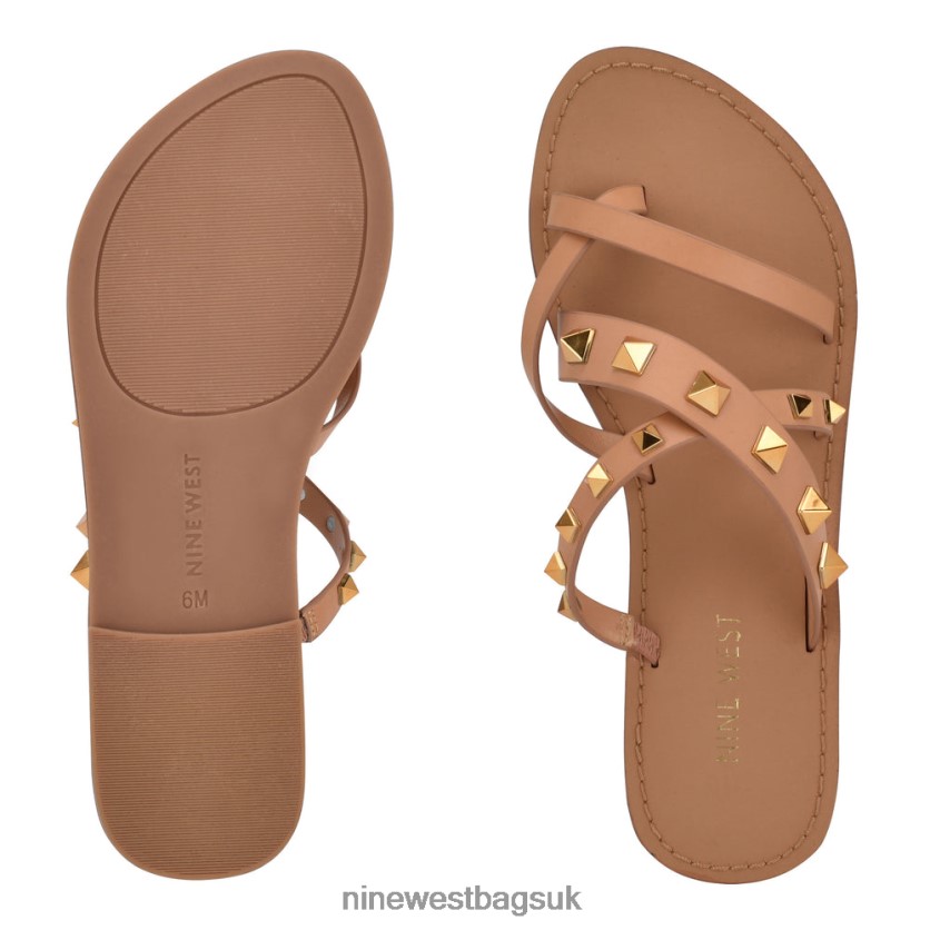 Nine West Cerri Flat Slide Sandals RFX40B102 - Nine West Sandals UK Natural