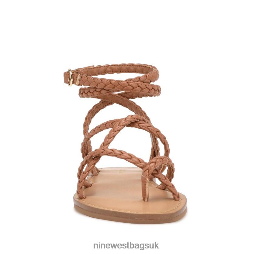 Nine West Coralin Ankle Wrap Flat Sandals RFX40B11 - Nine West UK Sale Natural Woven