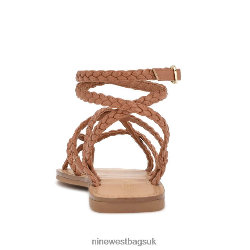 Nine West Coralin Ankle Wrap Flat Sandals RFX40B11 - Nine West UK Sale Natural Woven