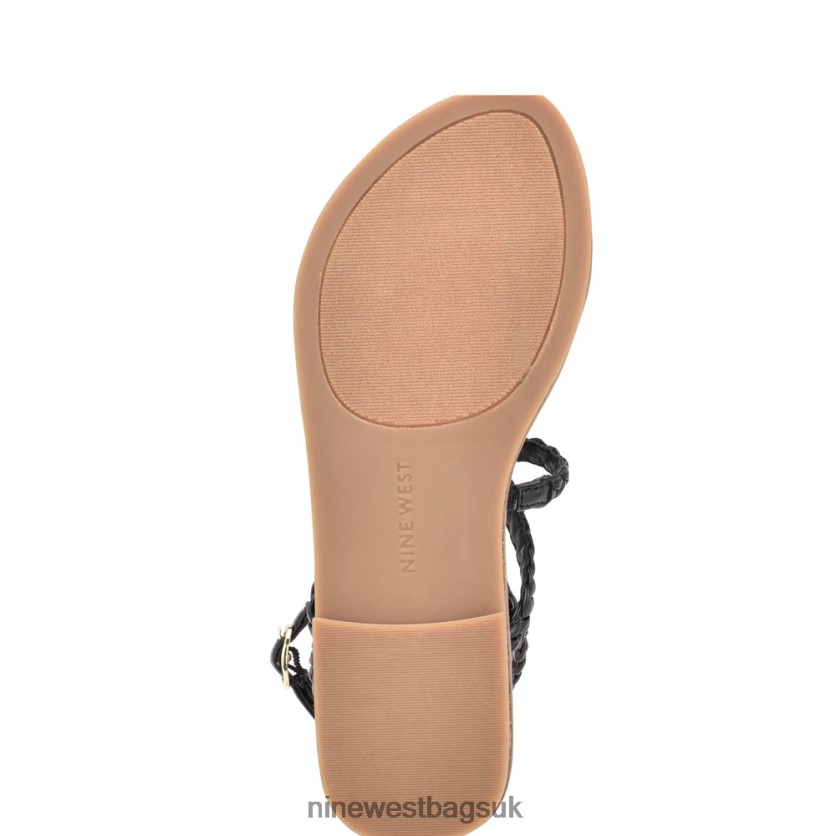 Nine West Coralin Ankle Wrap Flat Sandals RFX40B12 - Nine West Bags UK Black Woven