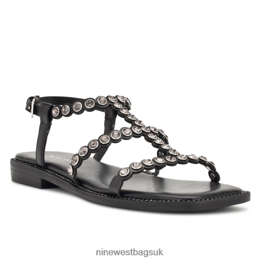 Nine West Emely Flat Sandals RFX40B10 - Nine West Sandals UK Black