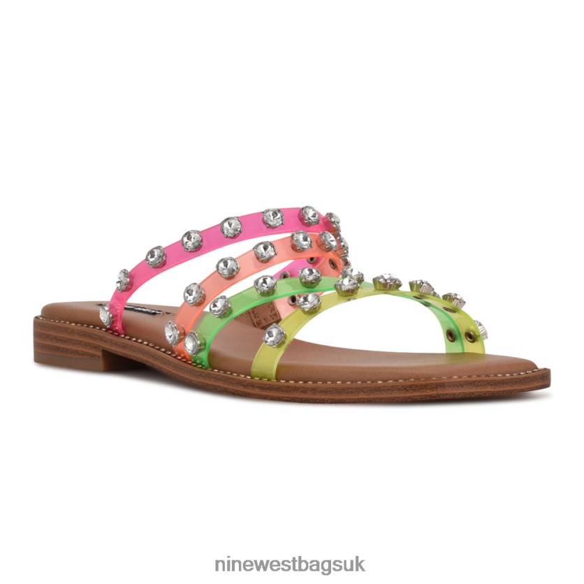 Nine West Evan Flat Slide Sandals RFX40B75 - Nine West UK Sale