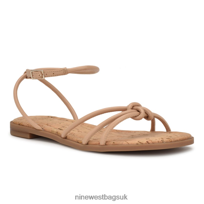 Nine West Hanklee Ankle Strap Flat Sandals RFX40B1069 - Nine West UK Warm Blush