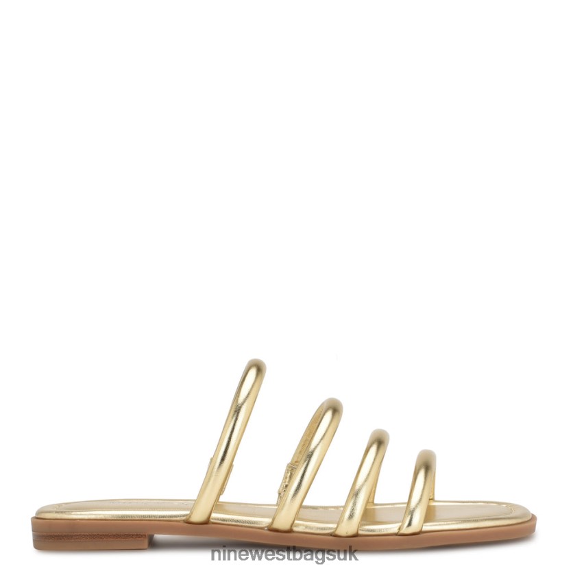 Nine West Hapily Flat Slide Sandals RFX40B52 - Nine West Bags UK Platino