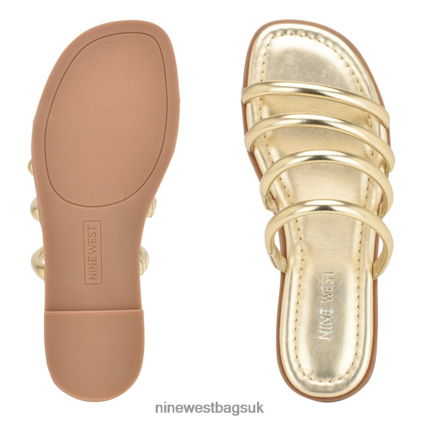 Nine West Hapily Flat Slide Sandals RFX40B52 - Nine West Bags UK Platino