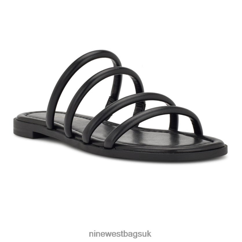 Nine West Hapily Flat Slide Sandals RFX40B53 - Nine West UK Black