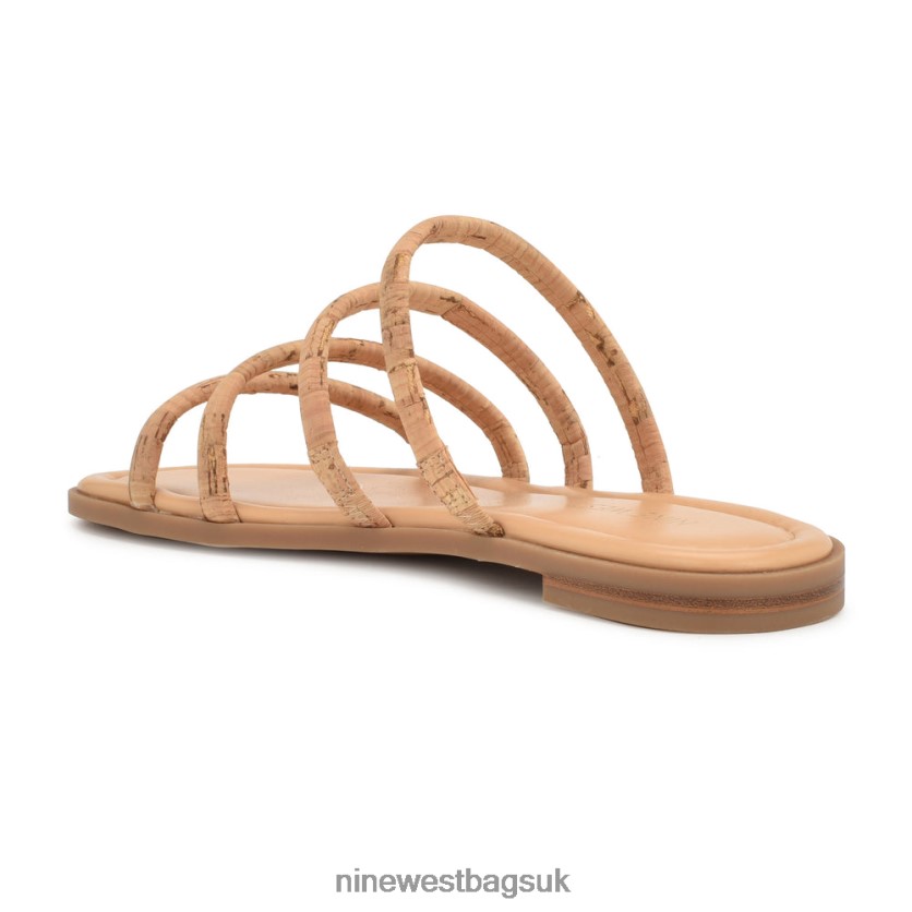 Nine West Hapily Flat Slide Sandals RFX40B54 - Nine West Sandals UK Natural