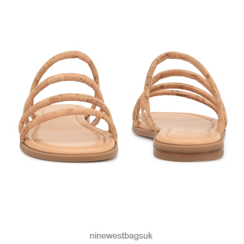 Nine West Hapily Flat Slide Sandals RFX40B54 - Nine West Sandals UK Natural