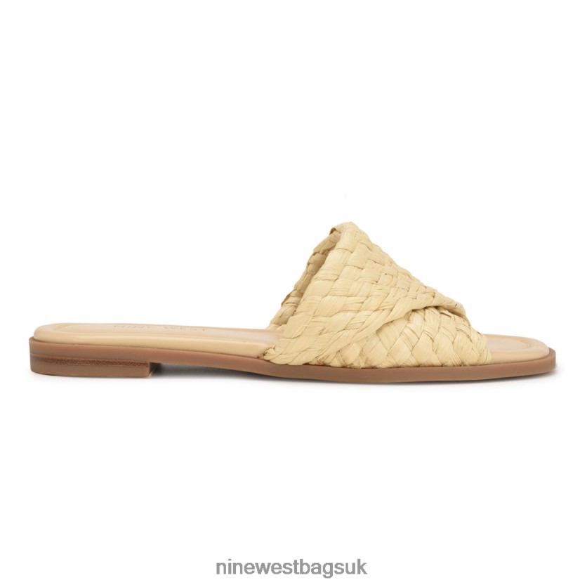 Nine West Havah Flat Slide Sandals RFX40B49 - Nine West UK Natural