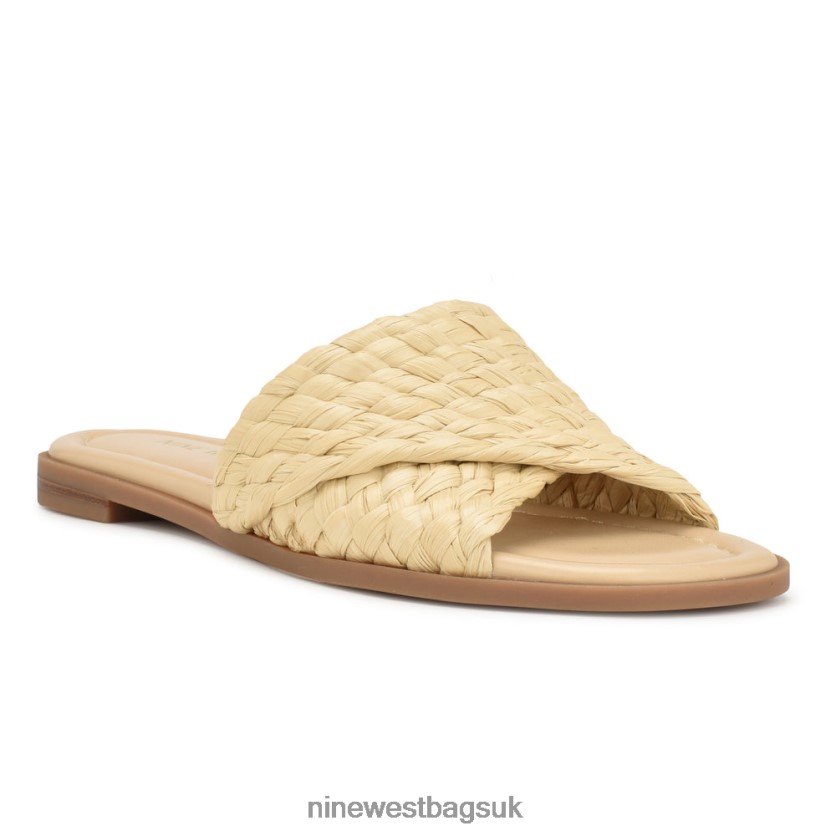 Nine West Havah Flat Slide Sandals RFX40B49 - Nine West UK Natural
