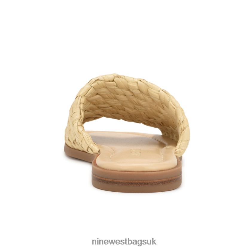 Nine West Havah Flat Slide Sandals RFX40B49 - Nine West UK Natural