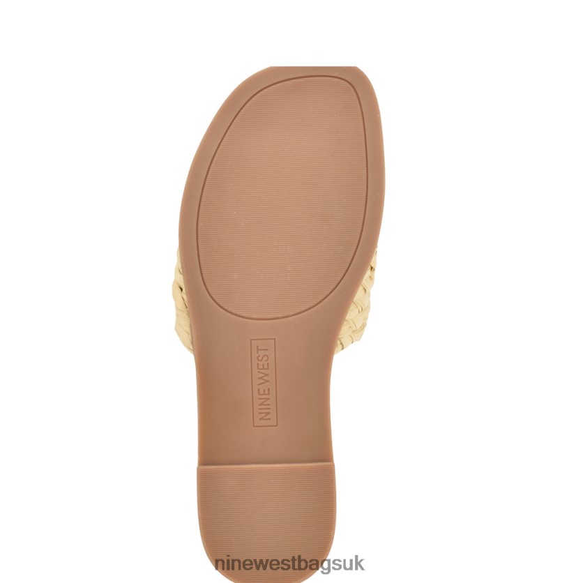 Nine West Havah Flat Slide Sandals RFX40B49 - Nine West UK Natural