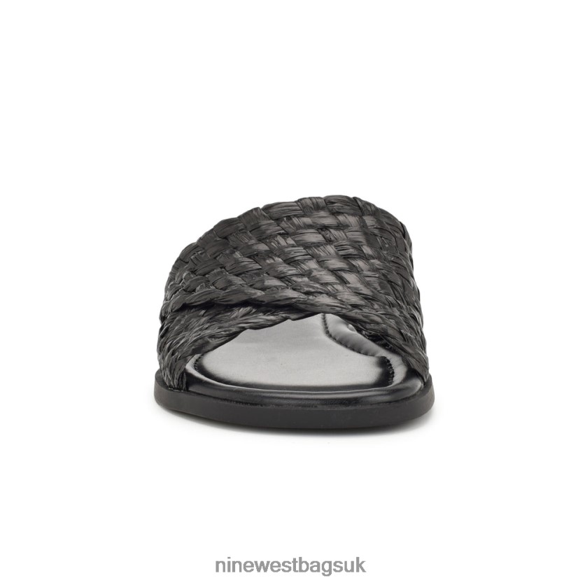 Nine West Havah Flat Slide Sandals RFX40B51 - Nine West UK Sale Black