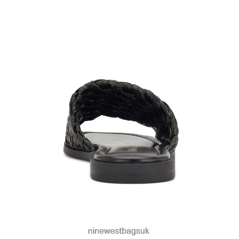Nine West Havah Flat Slide Sandals RFX40B51 - Nine West UK Sale Black