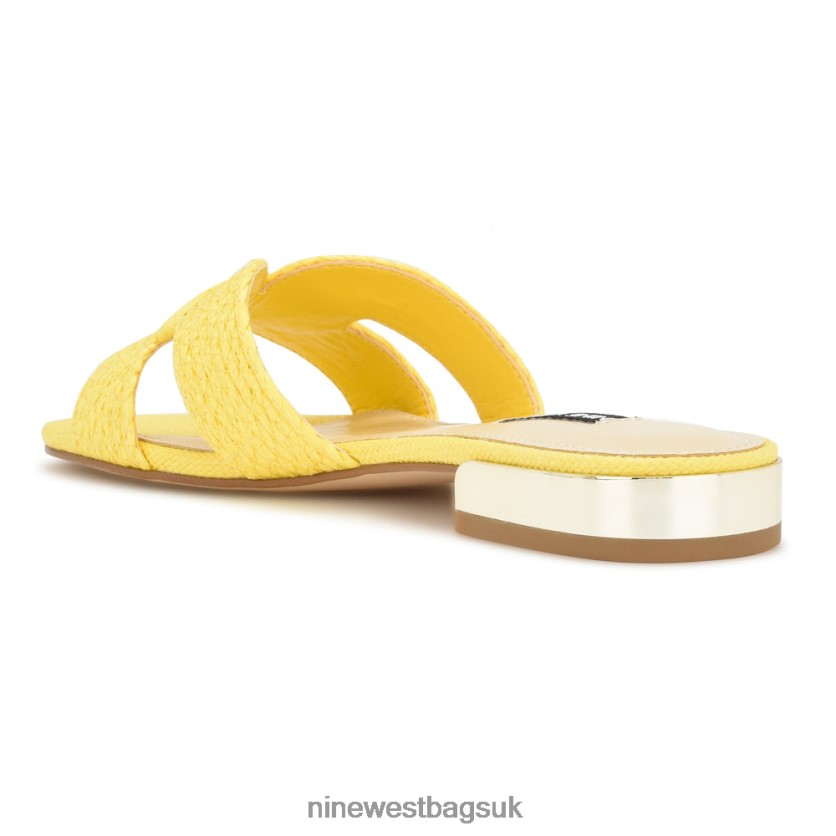 Nine West Irenie Flat Slide Sandals RFX40B61 - Nine West UK Yellow