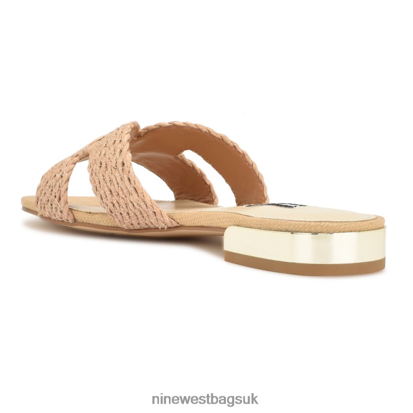 Nine West Irenie Flat Slide Sandals RFX40B62 - Nine West Sandals UK Light Natural