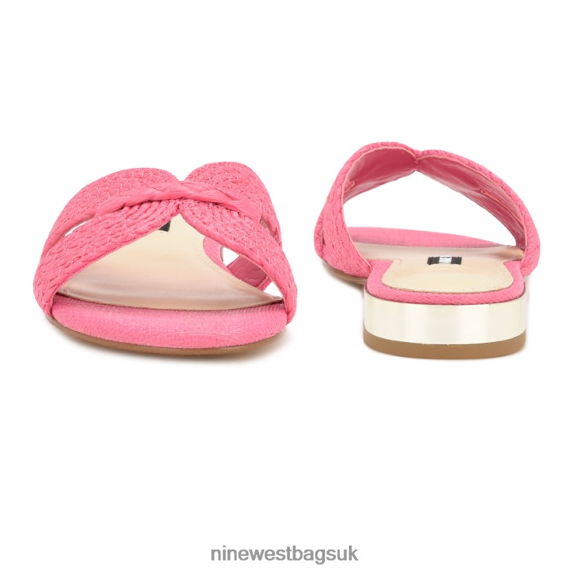 Nine West Irenie Flat Slide Sandals RFX40B63 - Nine West UK Sale Pink