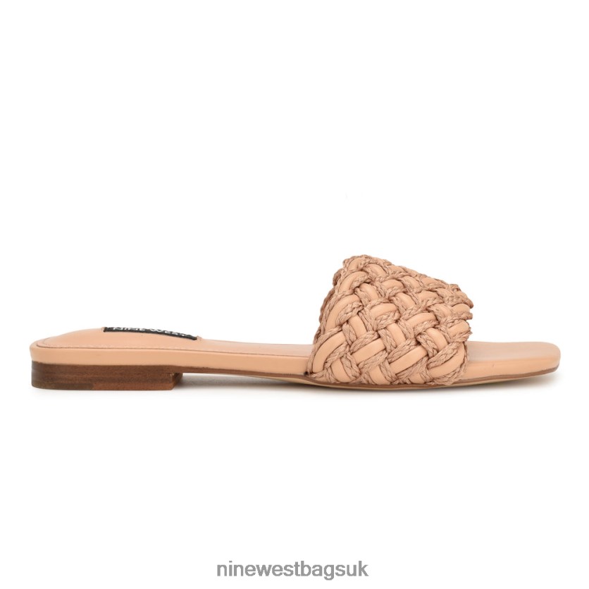 Nine West Maci Flat Slide Sandals RFX40B6 - Nine West Sandals UK Natural