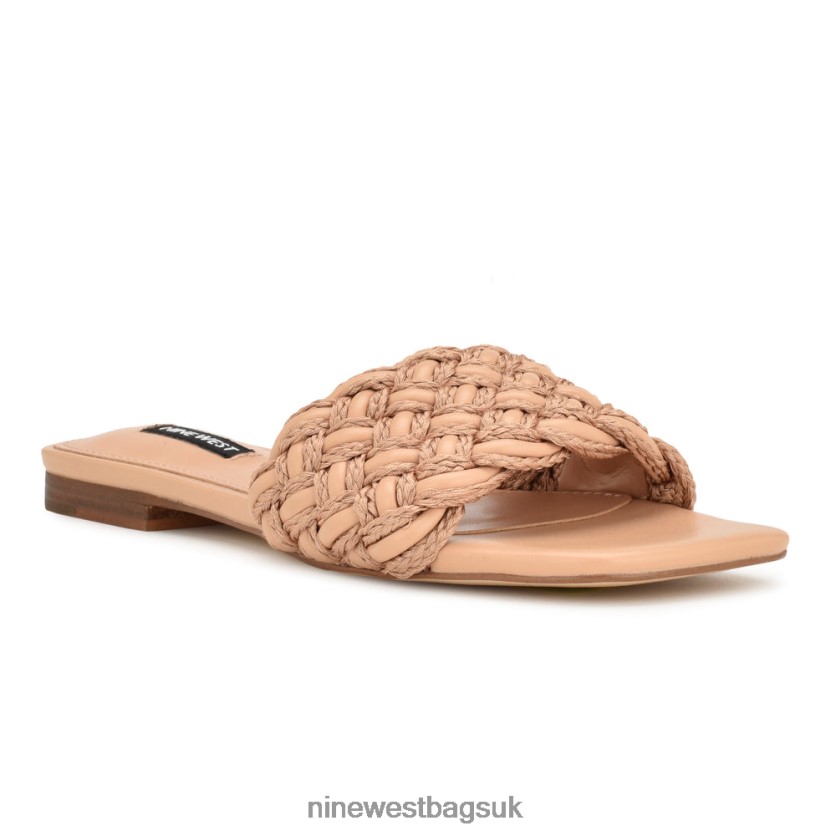 Nine West Maci Flat Slide Sandals RFX40B6 - Nine West Sandals UK Natural