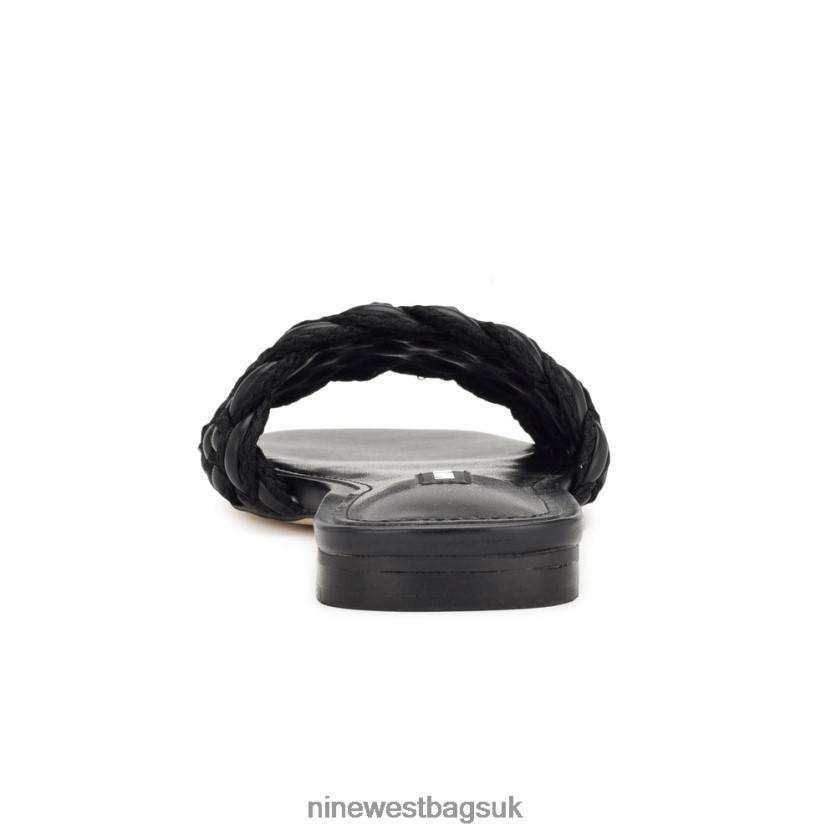 Nine West Maci Flat Slide Sandals RFX40B8 - Nine West Bags UK Black