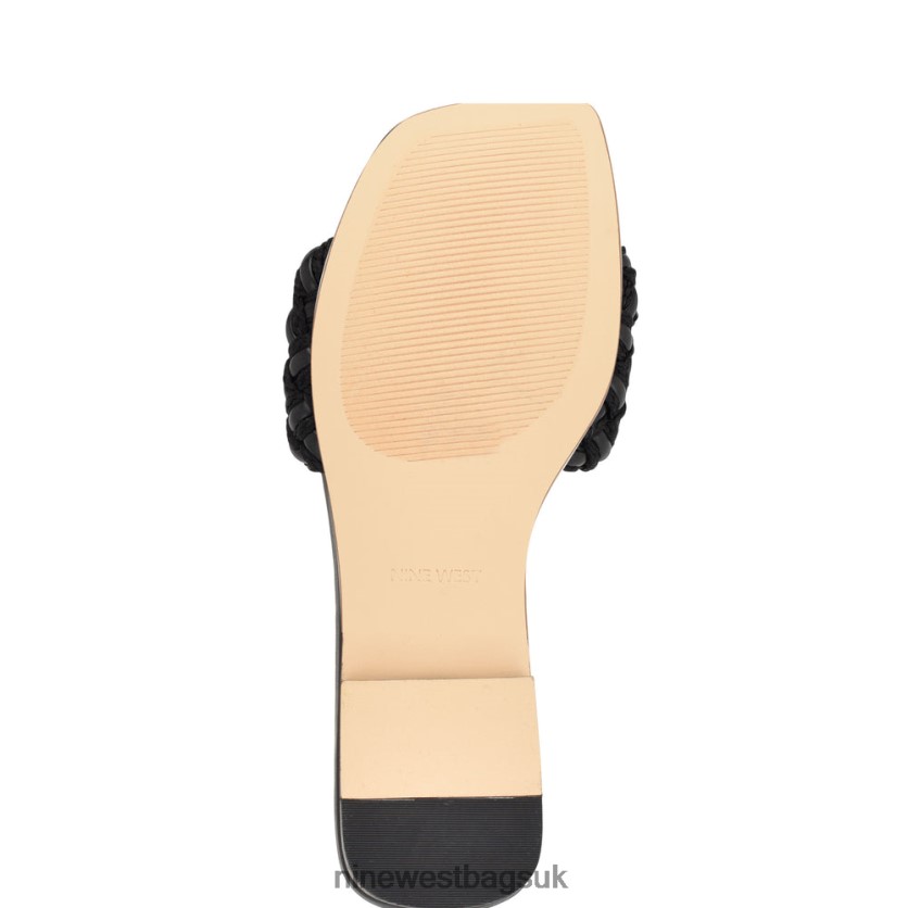 Nine West Maci Flat Slide Sandals RFX40B8 - Nine West Bags UK Black