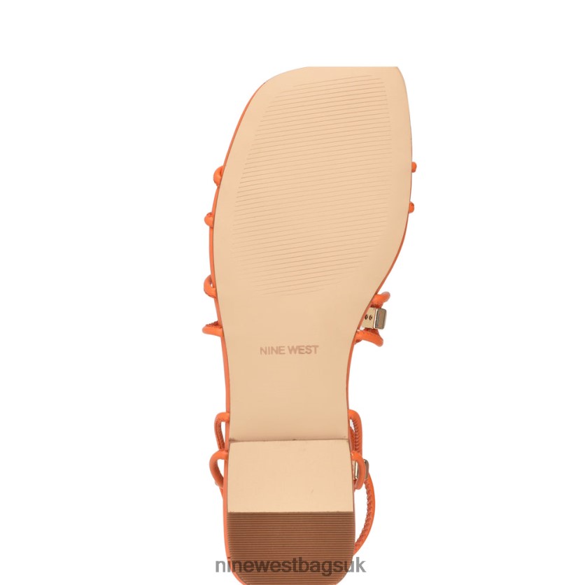 Nine West Majah Strappy Flat Sandals RFX40B15 - Nine West UK Sale Orange