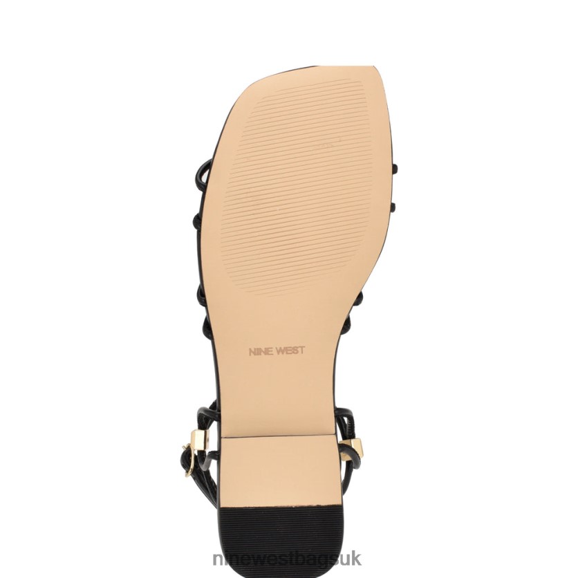 Nine West Majah Strappy Flat Sandals RFX40B18 - Nine West Sandals UK Black
