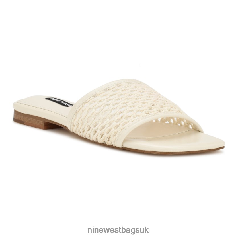 Nine West Mends Woven Flat Sandals RFX40B58 - Nine West Sandals UK Chic Cream