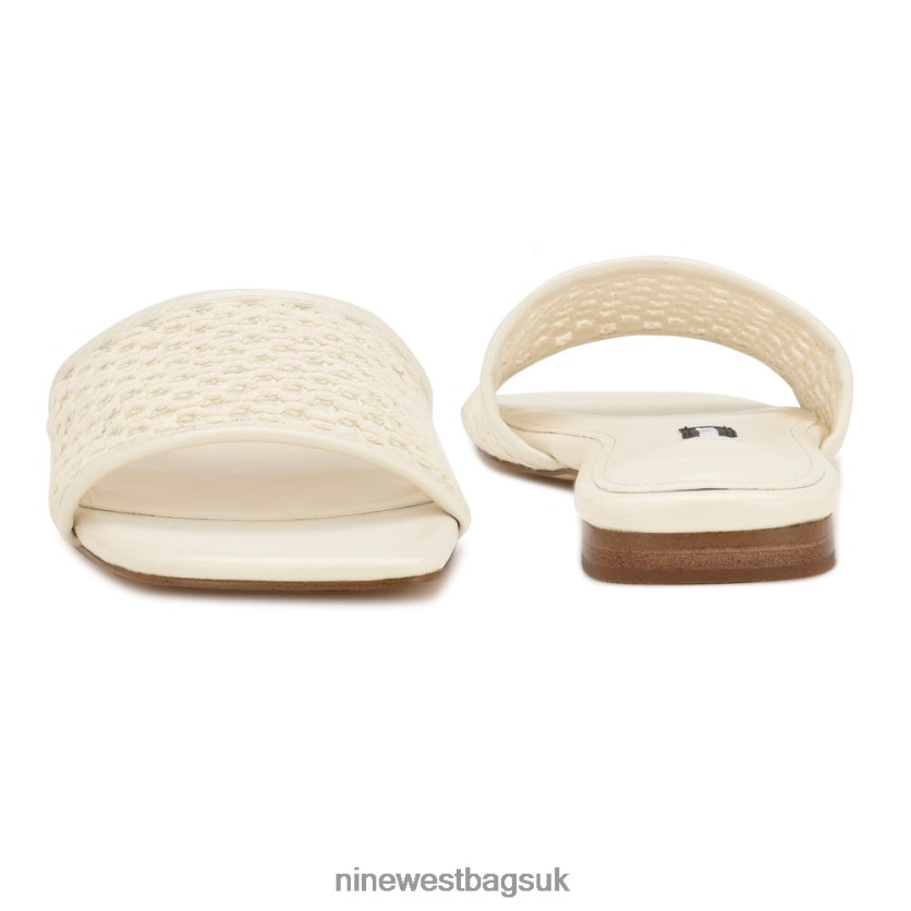 Nine West Mends Woven Flat Sandals RFX40B58 - Nine West Sandals UK Chic Cream