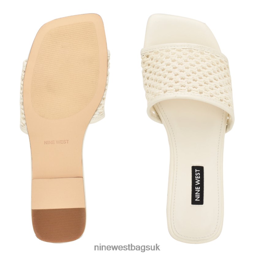 Nine West Mends Woven Flat Sandals RFX40B58 - Nine West Sandals UK Chic Cream