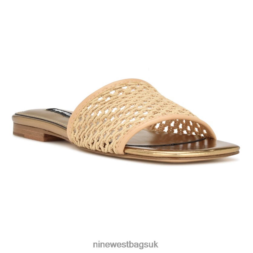 Nine West Mends Woven Flat Sandals RFX40B59 - Nine West UK Sale Light Natural