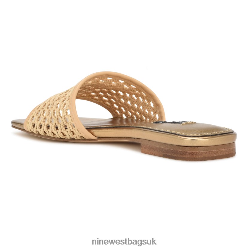Nine West Mends Woven Flat Sandals RFX40B59 - Nine West UK Sale Light Natural
