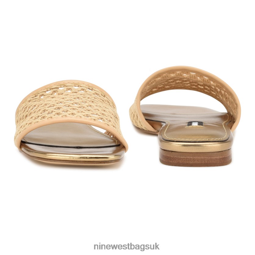 Nine West Mends Woven Flat Sandals RFX40B59 - Nine West UK Sale Light Natural