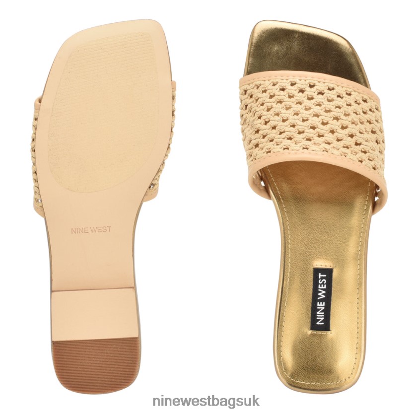 Nine West Mends Woven Flat Sandals RFX40B59 - Nine West UK Sale Light Natural