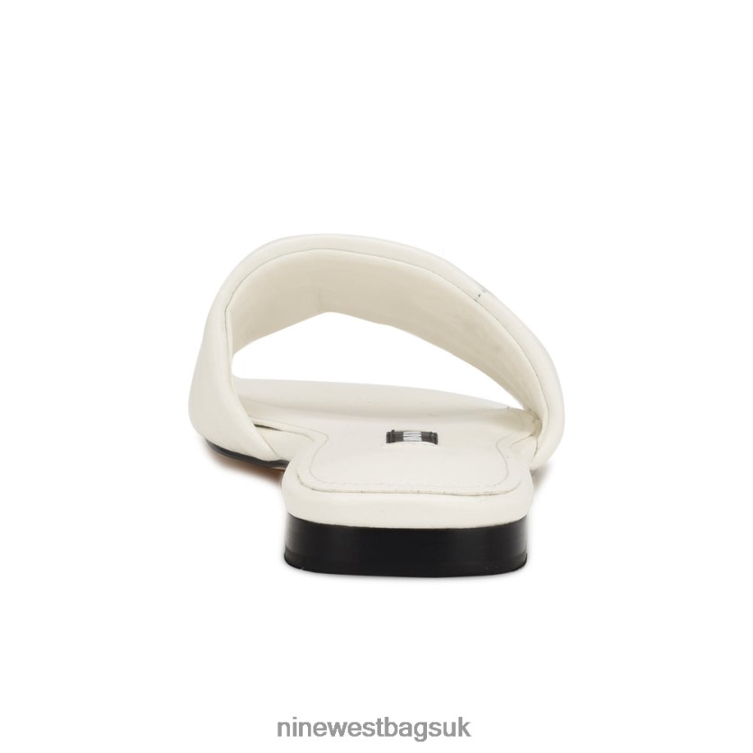 Nine West Menqs Flat Slide Sandals RFX40B45 - Nine West UK White